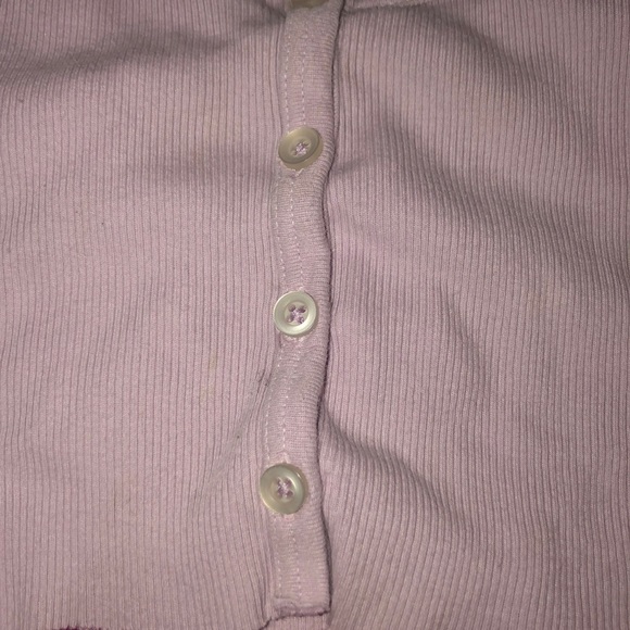 Purple button up Brandy Melville crop top - Picture 4 of 4